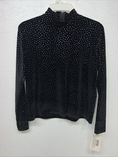 New Women’s 1849 Authentic Ranchwear Black Multicolor Long Sleeve Shirt S WW-19