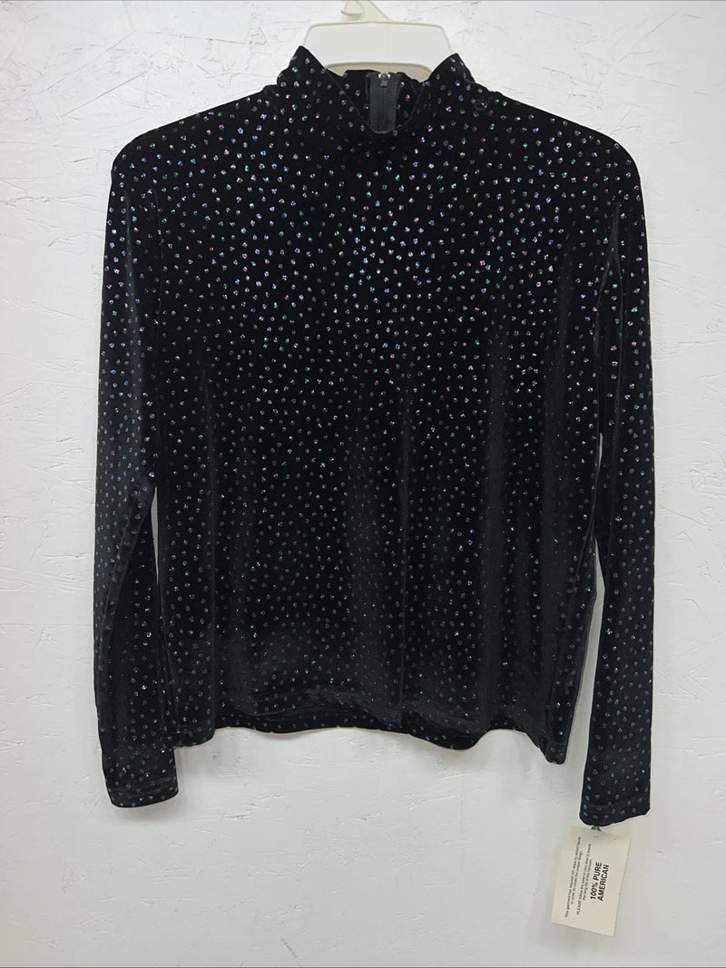 New Women’s 1849 Authentic Ranchwear Black Multicolor Long Sleeve Shirt S WW-19