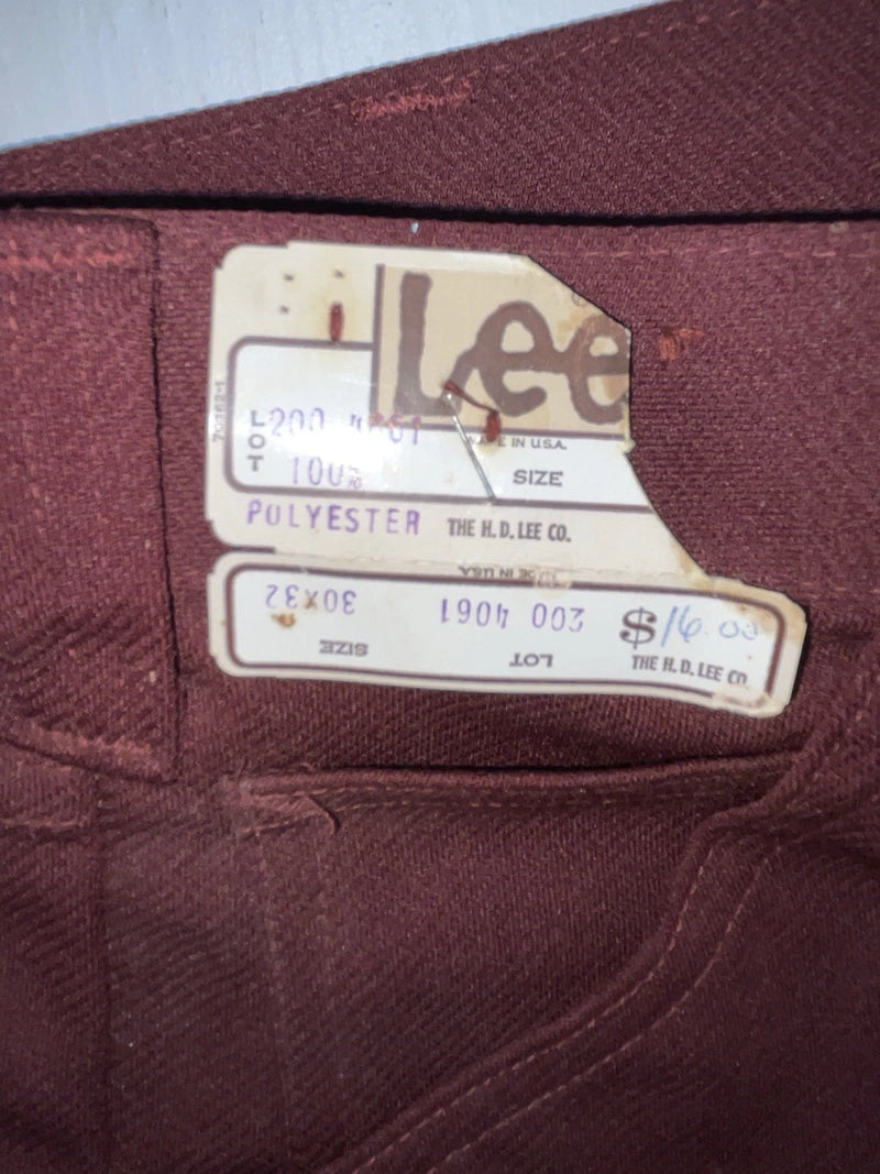 New Vintage Red Lee Polyester Pants #2004061 ZZ-68