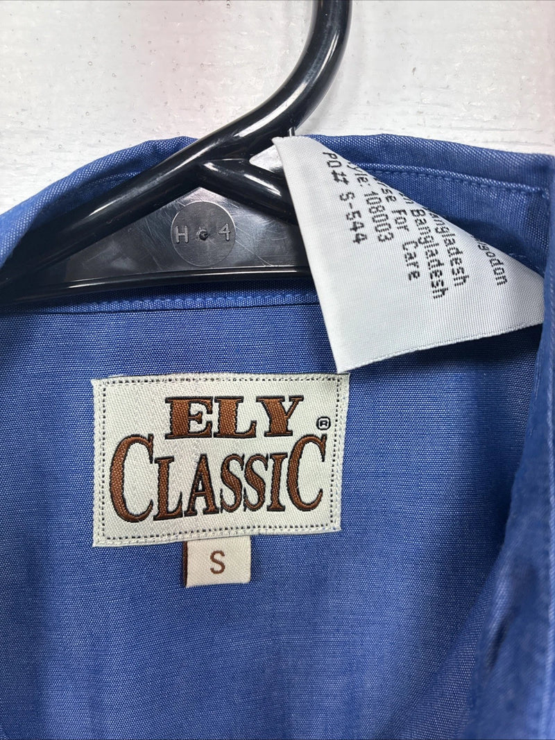 New Kids ELY Classic Blue Jean Design Long Sleeve Button Up Size Small LL-28