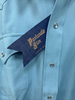 New Men’s Panhandle Slim Blue Long Sleeve Pearl Snap 16 X 34 Large M-30