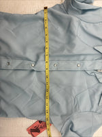 New Girls Dickson Jenkins Blue Long Sleeve Pearl Snap Size 32 CC-106
