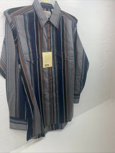 New Men’s ELY Cattleman Multiple Color Long Sleeve Pearl 15.5 X 34 Medium B-102