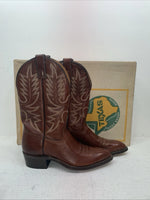 New Men’s Brown Texas Brand Cowboy Boots. 7953 9.5 9 1/2 D. 5-55