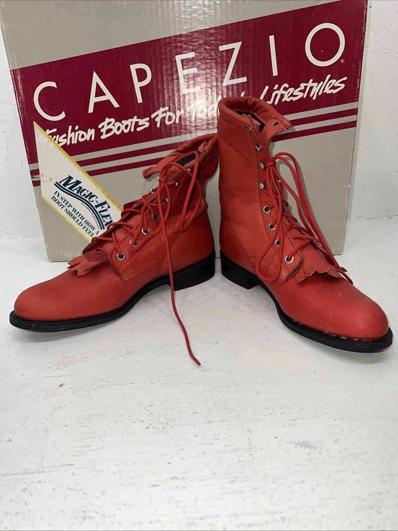New Women’s Red Capezio Lace Uo Cowboy Boots. L503 6 M. 19-10
