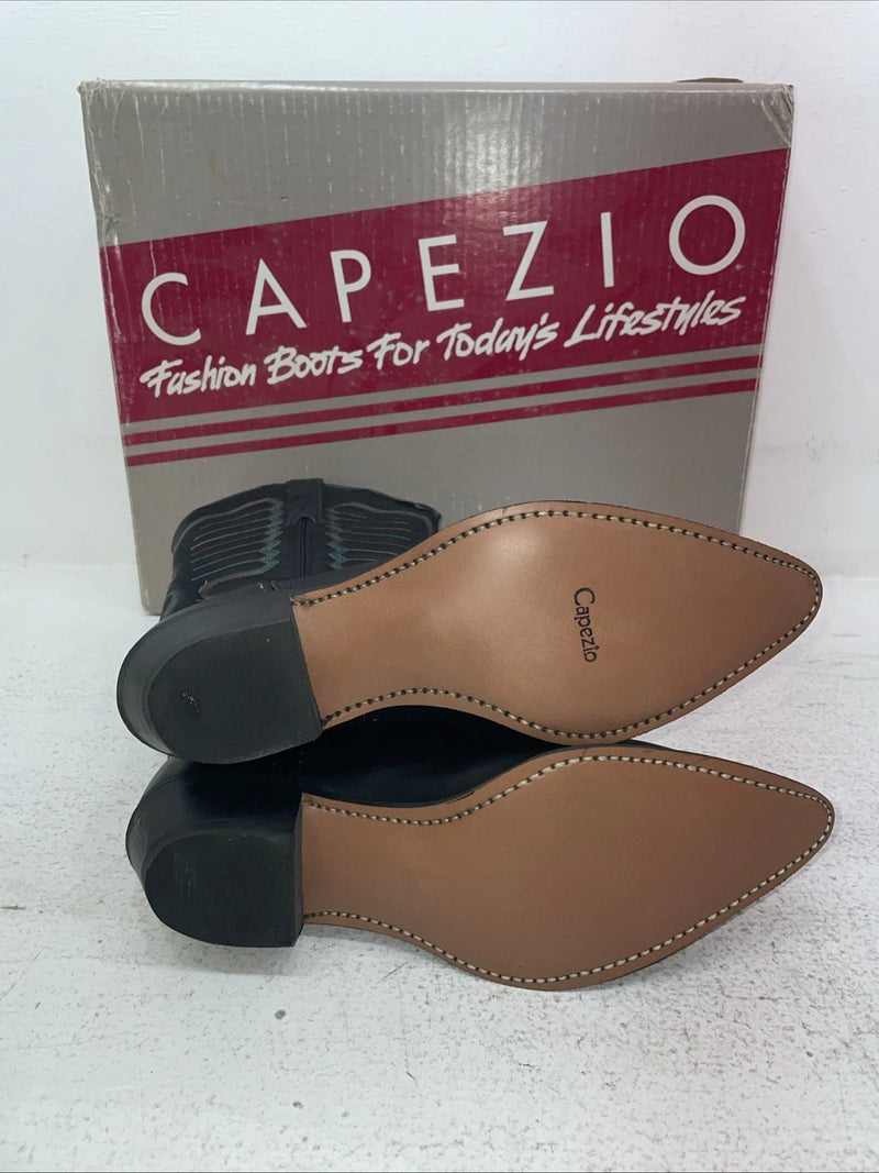 New Women’s Black Capezio Cowboy Boots. L 280 8 W. 1-97