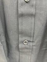 New Men’s ELY Cattleman Black Simple Long Sleeve Pearl Snap XL J-86