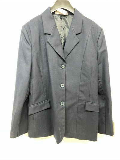 New Women’s Comfort Riders Blue Hunt Meister Riding Coat 14 Large JJ-602