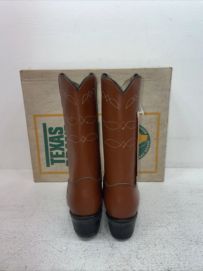 New Men’s Brown Texas Brand Cowboy Boots. B 111 5 D. 1-24