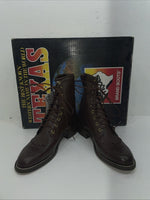 New Men’s Brown Lace Up Texas Brand Cowboy Boots. 8721 8 D. 1-127