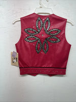 New Women’s Pink 1849 Authentic Ranchwear Western Show Vest XXS E-605