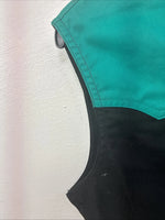 New Women’s Cumberland Black Blue Sleeveless Pearl Snap Small TT-138