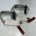 New Tough 1 Silver Iron Breakaway English Stirrups D-502