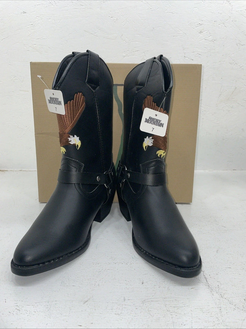 New Women’s Black Smoky Mountain Cowboy Boots. 1080 Y 7. 18-59