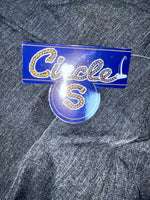 New Vintage Gray Circle S Polyester Pants #CP4776 XX-74
