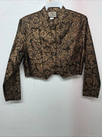 New Women’s 1849 Authentic Ranchwear Gold Western Show Short Jacket XL G-608