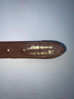 New Brown Genuine Leather Braided 32” Belt #02/4700 JJ-98
