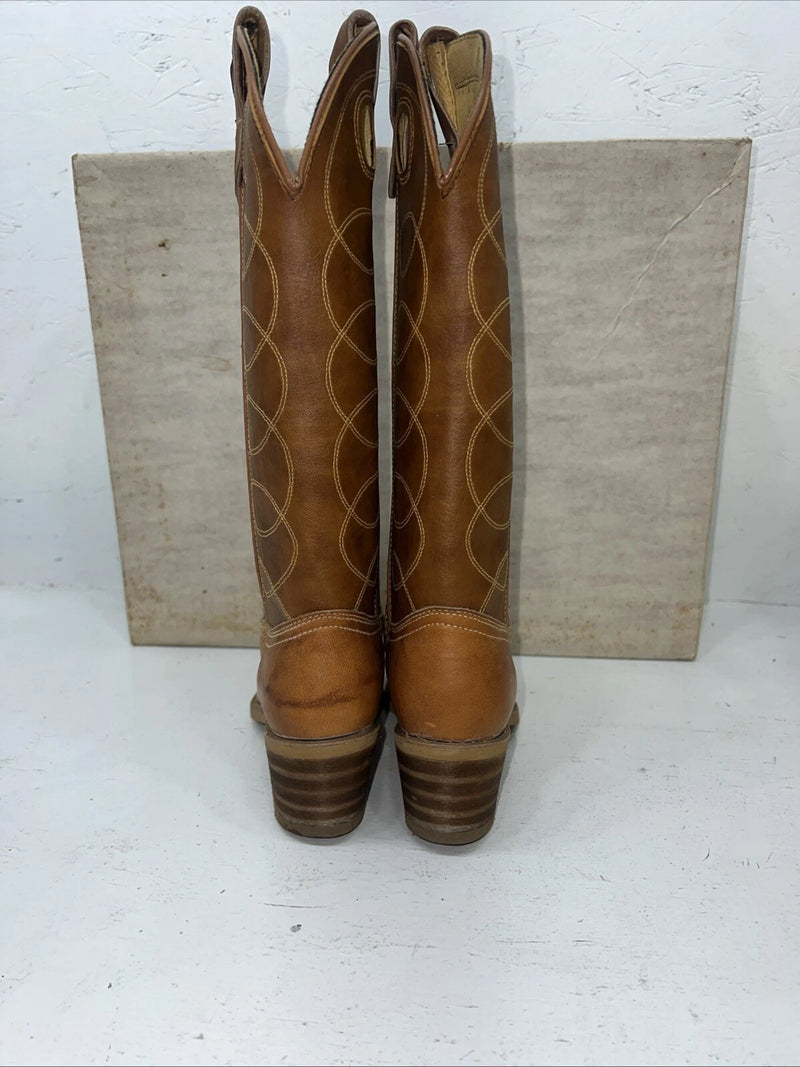 New Women’s Brown Texas Brand Cowboy Boots. 4544 5.5 5 1/2 M. 20-57