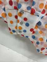 New Women’s Tem Tex Polkadot Long Sleeve Pearl Snap Size 40 II-83