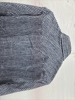 New Men’s Dickson Jenkins Blue White Stripe Long Sleeve Pearl Snap Medium T-90