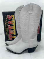 New Women’s White Texas Brand Cowboy Boots. L 198917 7 M. 18-21