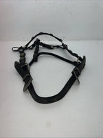 New Black Leather Full Horse Show Halter Gold accents 3C-15