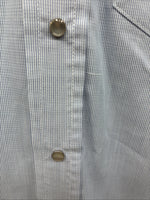 New Men’s Texas Sage Blue Short Sleeve Pearl Snap 16.5 Large Q-82