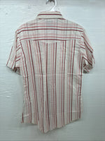 New Men’s Dee-Cee Red Stripe Short Sleeve Pearl Snap 15 Medium AA-120