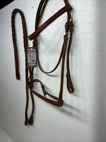 New Tough 1 Leather Brown Square Raised English Bridle And Reins #20-7556 Y-34
