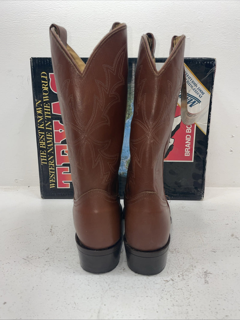 New Men’s Brown Texas Brand Cowboy Boots. 7864 11 D. 8-98