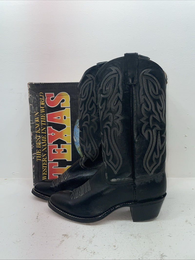 New Men’s Black Texas Brand Cowboy Boots. 7800 11 D. 9-71