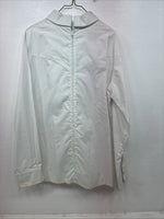 New Women’s Fenton White Design Long Sleeve Zip Up Shirt Size 16 TT-134