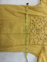 New Kids Karman Yellow Designed Long Sleeve Pearl Snap Size 10 YY-56
