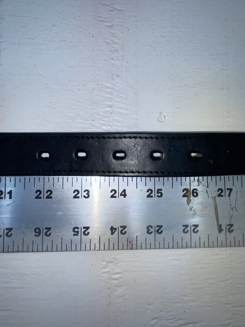 New Black Genuine Leather Nocona Silver Pendent 24” Belt #N4412001 NN-66