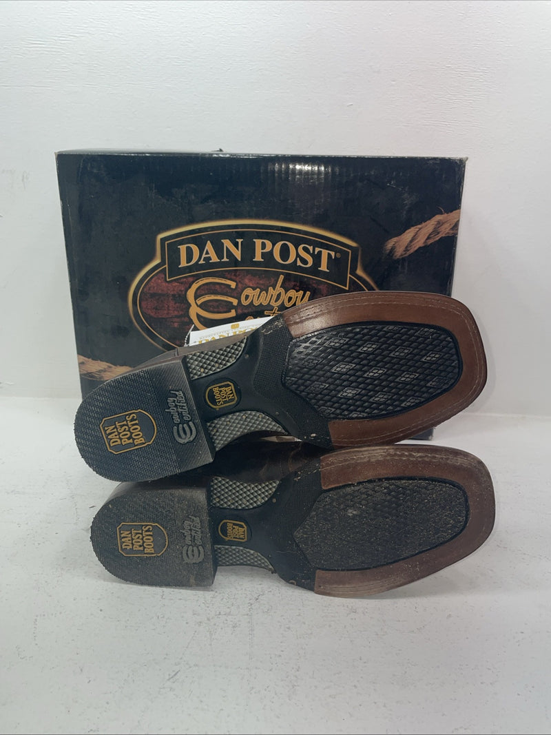 New Men’s Brown Dan Post Cowboy Boots. 2847 9.5 9 1/2 E W. 6-106