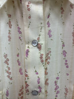 New Women’s White Horse Yellow Floral Long Sleeve Floral Small DD-96