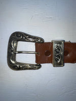 New Brown Genuine Leather Braided 38” Belt #20/4709 JJ-60