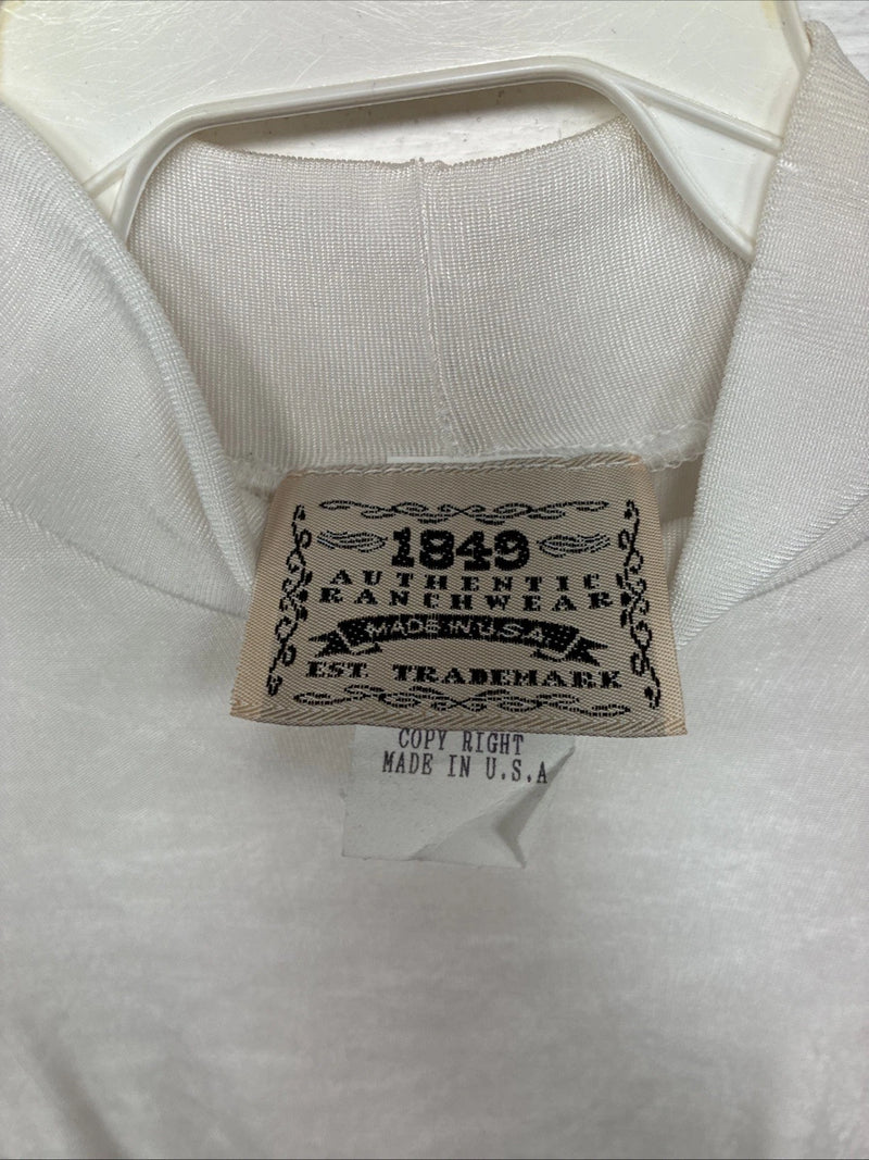 New Kids 1849 RanchWear White Long Sleeve Size Kids Large YY-3