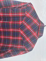 New Men’s ELY Plains Red Plaid Long Sleeve Pearl Snap 15.5 Medium T-80 