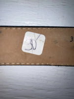 New Black Genuine Leather Stitched 34” Belt #800 Z-158