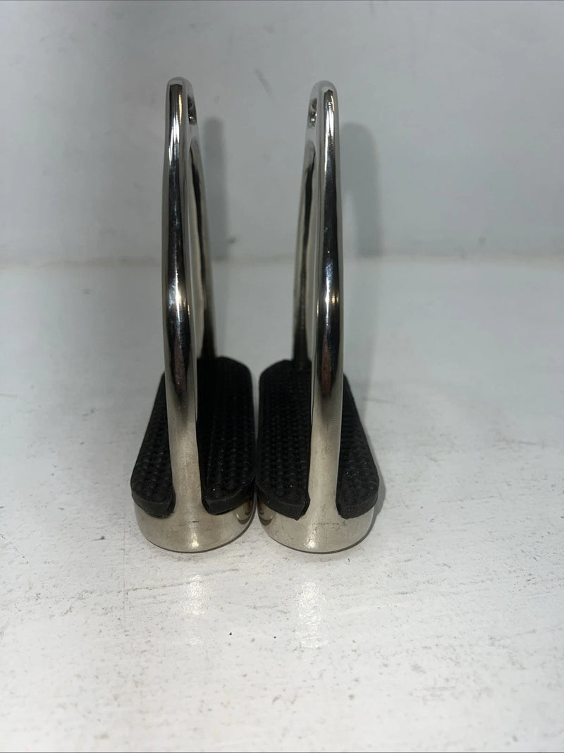 New Tough 1 Chrome Plated Iron 4 1/2” English Stirrups #24-3016 C-501