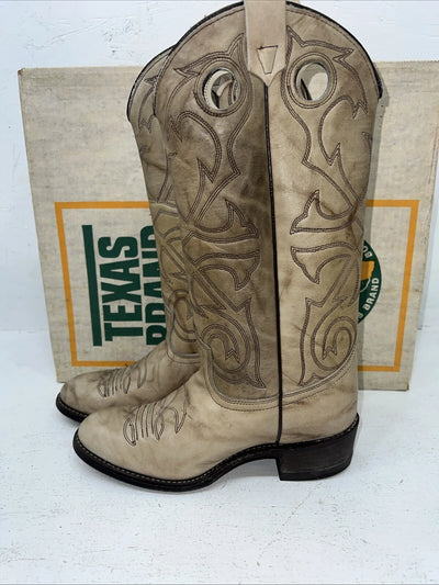 New Women’s Tan Texas Brand Cowboy Boots. L 199 6.5 6 1/2 M. 19-97
