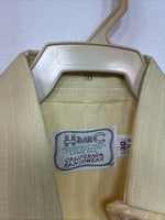 New Girls H Bar C Yellow Stripe Long Sleeve Pearl Snap Size 30 DD-125