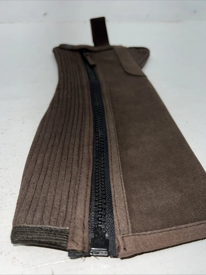 New Tough 1 Equi-Grip Synthetic Suede Half Chaps Small #63-67 H-508