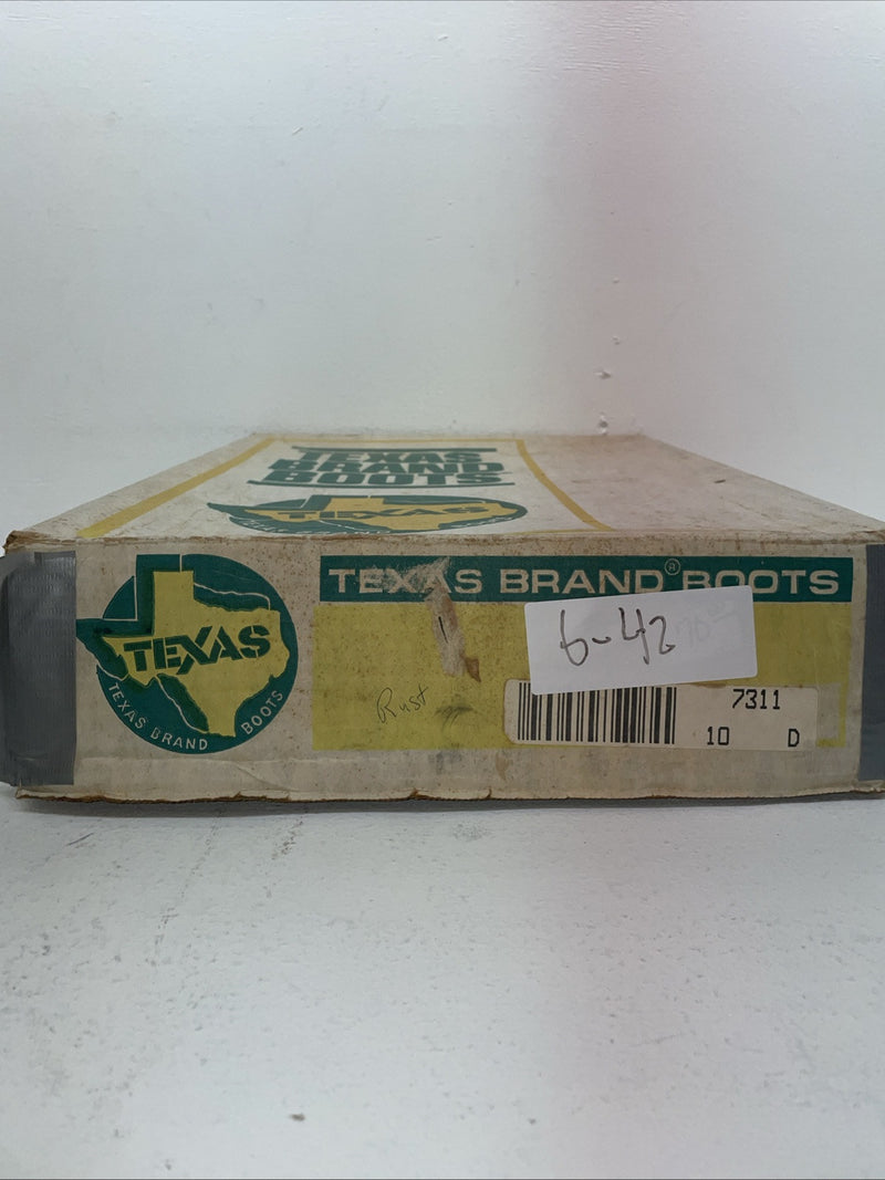 New Men’s Brown Texas Brand Cowboy Boots. 7311 10 D. 6-42