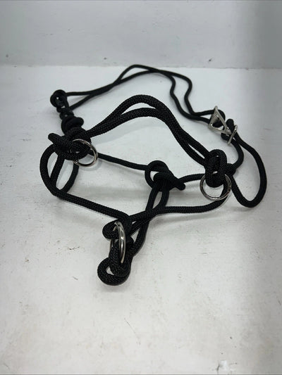 New Tough 1 Black Rope Halter Side Pull Combo #50-4000 H-502