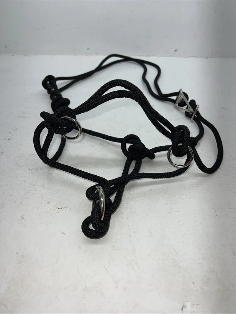 New Tough 1 Black Rope Halter Side Pull Combo #50-4000 H-502
