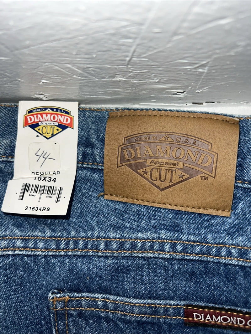 New Women’s Diamond Cut Regular Fit Denim Jeans. 16x34 K-16