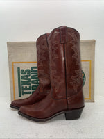 New Men’s Brown Texas Brand Cowboy Boots. 7933 9 D. 4-85