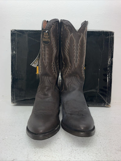 New Men’s Brown Dan Post Cowboy Boots. 2293 9 E W. 4-82